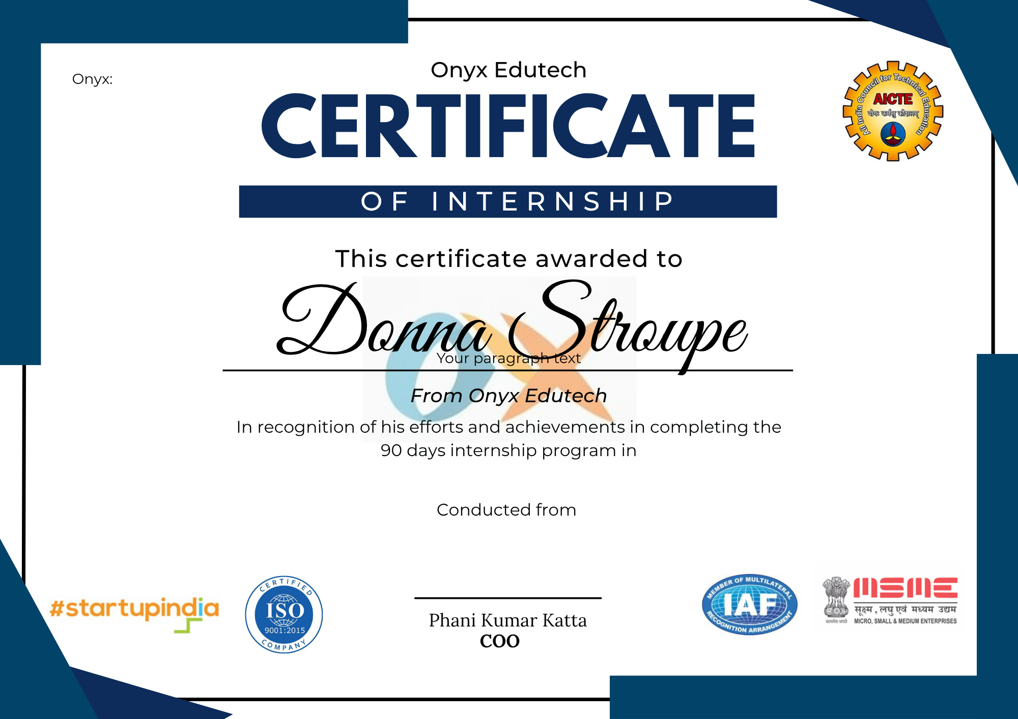 certificate